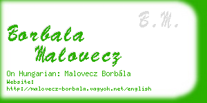 borbala malovecz business card
